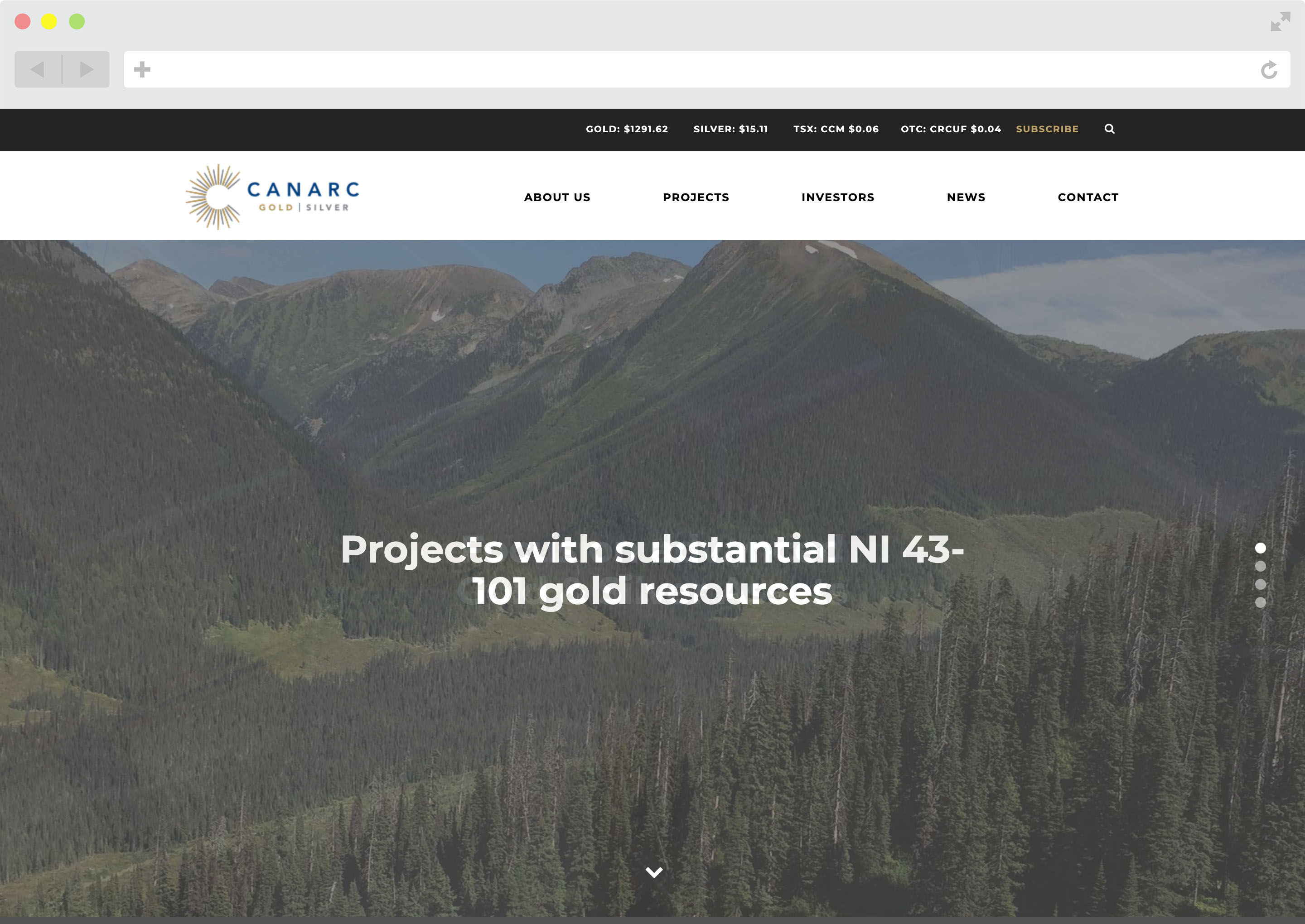 Canarc Resources Corp Website