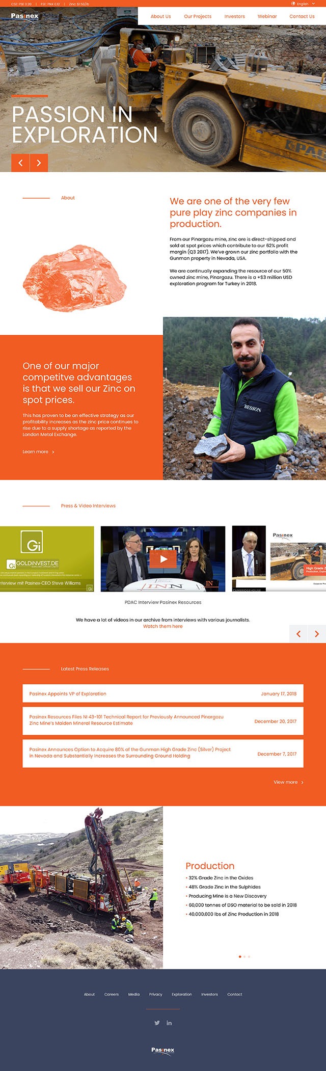 Mining Website Homepage Design
