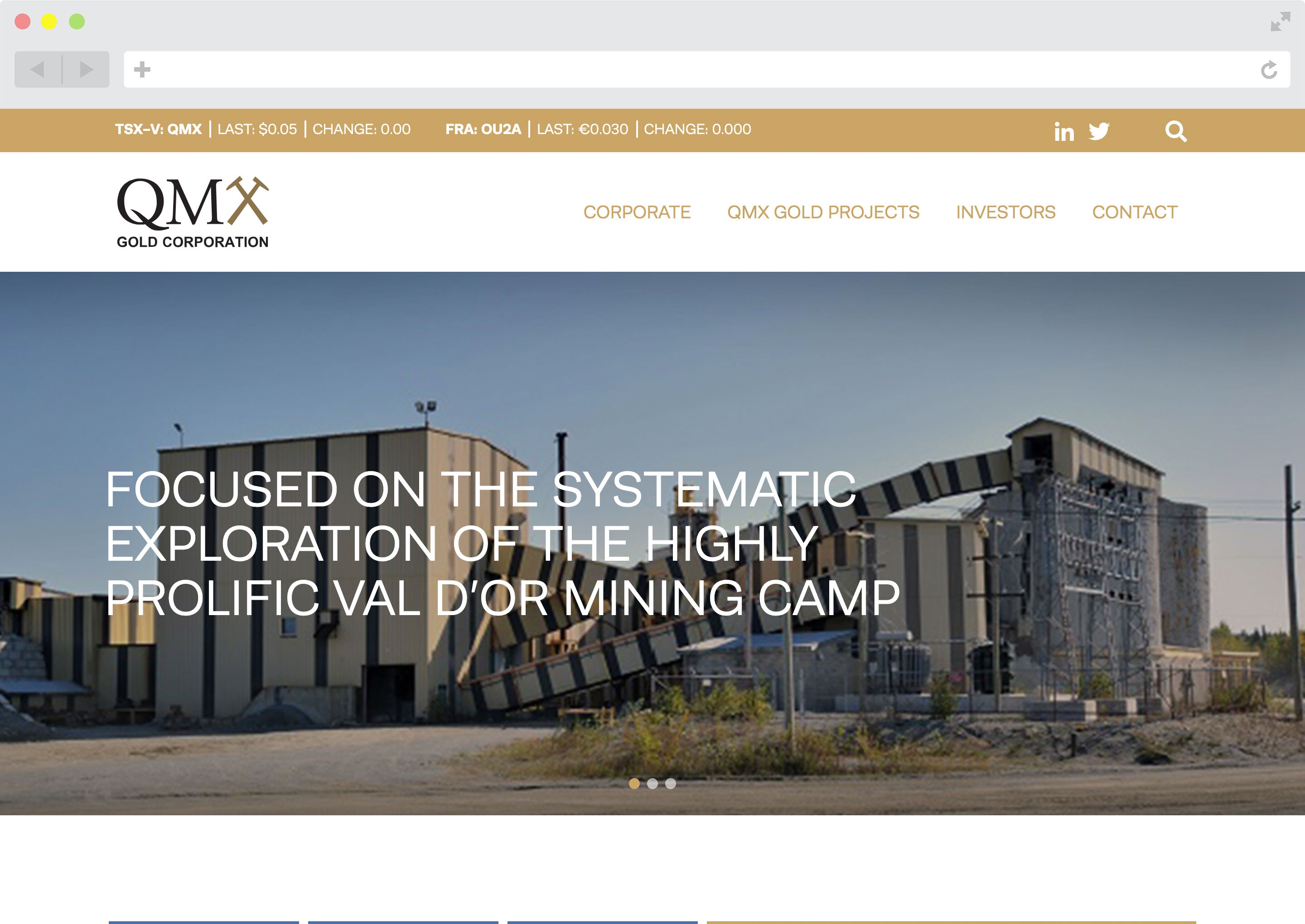 QMX Gold Website
