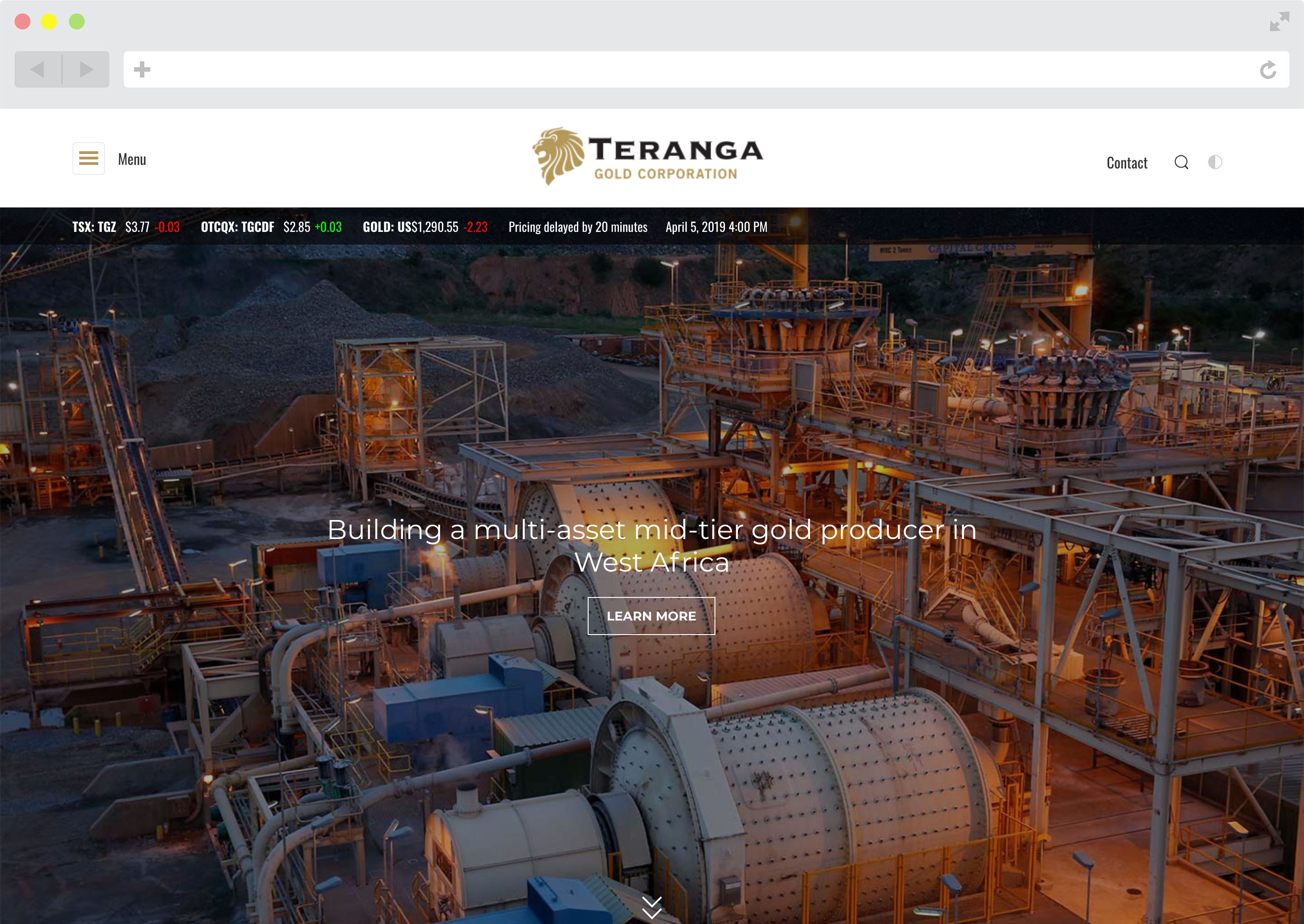 Teranga Gold Corporation Website